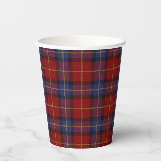 Gobelets En Papier Motif Tartan (Verso)