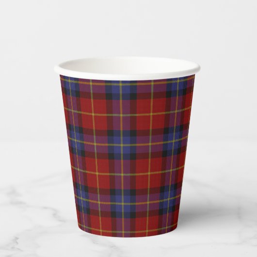 Gobelets En Papier Motif Tartan (Recto)