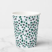 Gobelets En Papier Motif Terrazzo Émeraude Moderne (Verso)