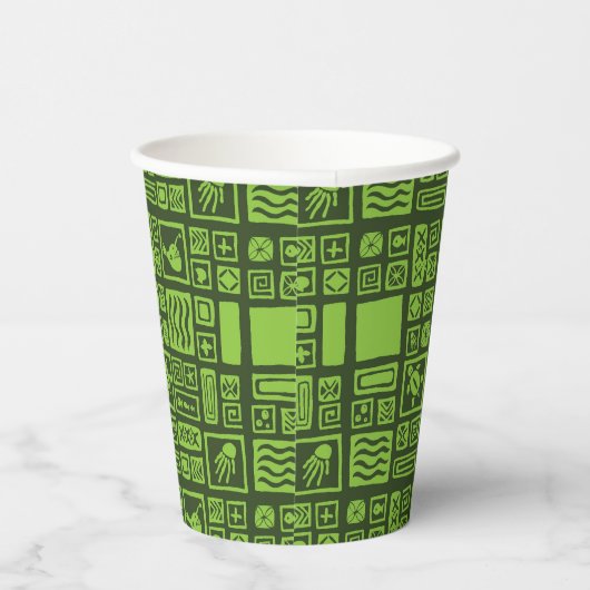 Gobelets En Papier Motif Tiki (Droite)