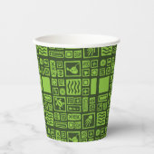 Gobelets En Papier Motif Tiki (Recto)