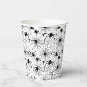 Gobelets En Papier Motif Toile d'araignée Halloween  (Verso)