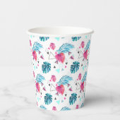 Gobelets En Papier Motif triangle feuille tropicale (Verso)