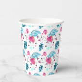 Gobelets En Papier Motif triangle feuille tropicale (Droite)