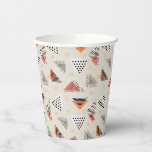 Gobelets En Papier Motif triangle géométrique
