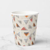 Gobelets En Papier Motif triangle géométrique (Recto)