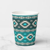 Gobelets En Papier Motif tribal ethnique du sud-ouest. (Verso)