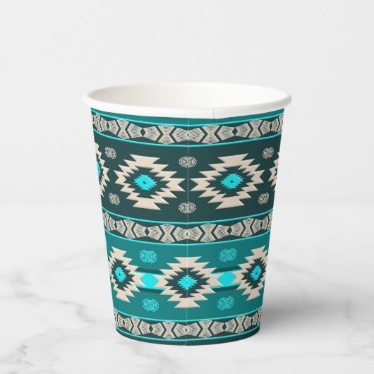 Gobelets En Papier Motif tribal ethnique du sud-ouest. (Droite)