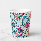 Gobelets En Papier Motif tropical coloré (Verso)