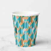 Gobelets En Papier Motif turquoise Et Orange (Droite)