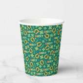 Gobelets En Papier Motif vert irlandais LUCKY (Gauche)