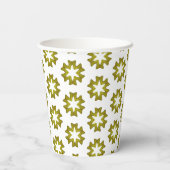 Gobelets En Papier Motif Vert Olive (Verso)