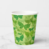 Gobelets En Papier Motif vert printemps (Verso)
