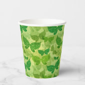 Gobelets En Papier Motif vert printemps (Recto)