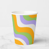 Gobelets En Papier Motif Y2k Abstrait de la couche Super d'onde rétro (Gauche)