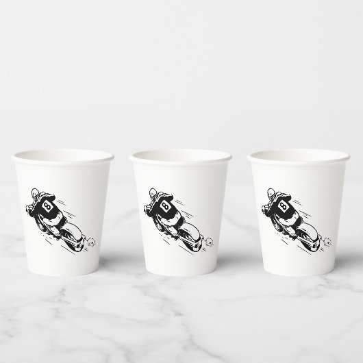 Gobelets En Papier Motocross Rider