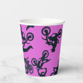 Gobelets En Papier Motocross-rose (Verso)