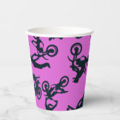 Gobelets En Papier Motocross-rose (Recto)