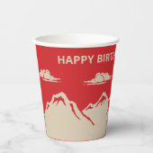 Gobelets En Papier Motoneige Hiver Thématique Garçons fête d'annivers (Recto)