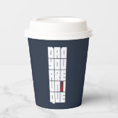 Gobelets En Papier Mots Papa Tu Es Unique (Recto)