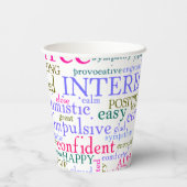 Gobelets En Papier Mots stimulants (Verso)