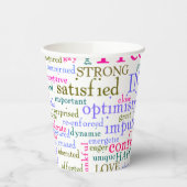 Gobelets En Papier Mots stimulants (Gauche)