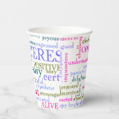 Gobelets En Papier Mots stimulants (Droite)