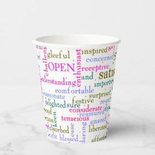 Gobelets En Papier Mots stimulants