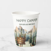 Gobelets En Papier Mountain Camper Adventure Anniversaire Coupes en p (Verso)