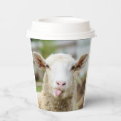 Gobelets En Papier Mouton montrer langue (Verso)