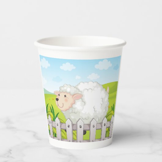 Gobelets En Papier Mouton souriant (Recto)