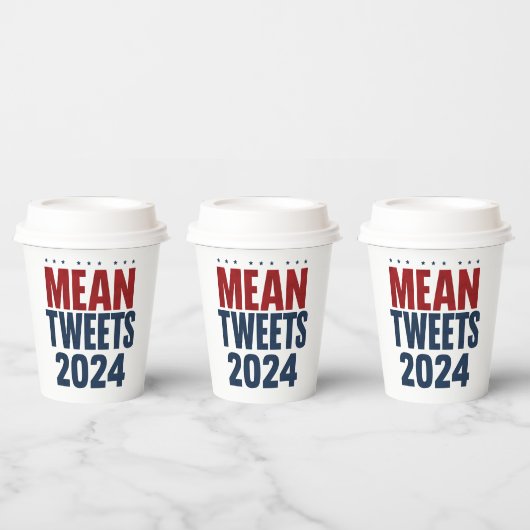 Gobelets En Papier Moyenne Tweets 2024 Trump élection drôle (Multi)