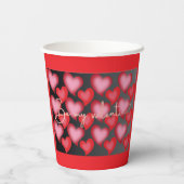Gobelets En Papier Mug Cœur de la Saint-Valentin (Verso)