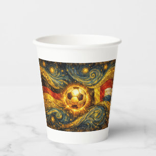 Gobelets En Papier Mug Coupe du Monde 2026 Nuit Étoilée Football
