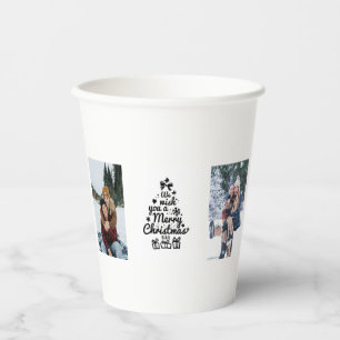 Gobelets En Papier Mug de Noël avec photo de couple personnalisée