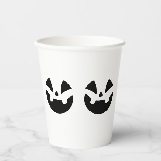 Gobelets En Papier Mug d'Halloween éffrayant Jack-o'lanterne (Recto)