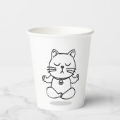 Gobelets En Papier Mug yoga cat (Verso)