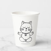 Gobelets En Papier Mug yoga cat (Recto)