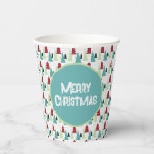 Gobelets En Papier Multicolor Christmas Trees Pattern (Recto)