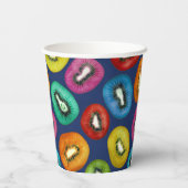 Gobelets En Papier Multicolor Kiwi Motif (Verso)