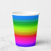 Gobelets En Papier Multicolore, arc-en-ciel (Verso)