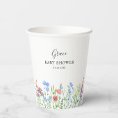 Gobelets En Papier Multihued Wildflower Baby Shower Celebration (Verso)