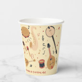 Gobelets En Papier Music instruments kids birthday (Verso)