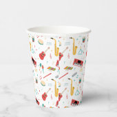 Gobelets En Papier Musical Instruments Music Theme Pattern (Droite)