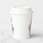 Gobelets En Papier Musical treble clef notes with sakura flowers (Gauche)