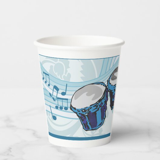 Gobelets En Papier Musique Bongo Drum (Recto)