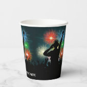 Gobelets En Papier Musique DJ texte personnalisé (Verso)