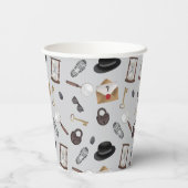 Gobelets En Papier Mystery Kids Secret Agent Spy Detective Thème (Verso)