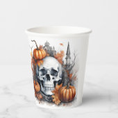 Gobelets En Papier Mystic Halloween Gothic Skull Art - Enchantant (Recto)