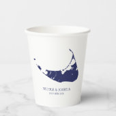 Gobelets En Papier Nantucket Island Mariage Nantucket Navy (Recto)
